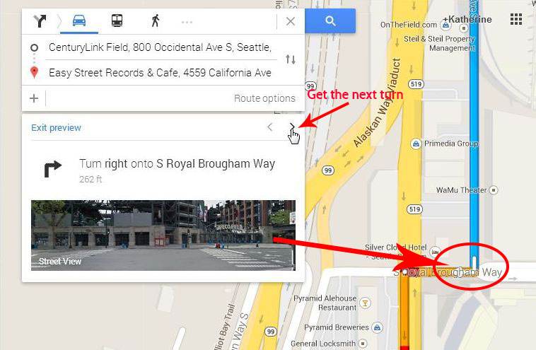 Google Maps Turn by Turn Street View